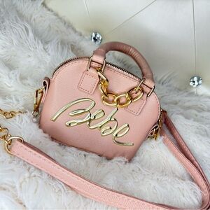 Bebe Blush Mini Bag with Gold Accents